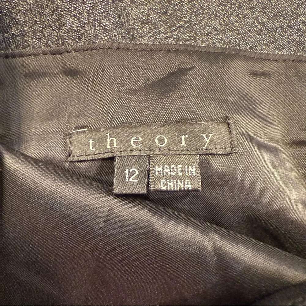 Theory Mica Conie Strapless Shimmer Wool Blend Cocktail Dress Women’s 12 - Picture 2 of 11